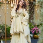 Real Mirror Work Jari Silk Sharara Suit Ready to Wear Premium Set