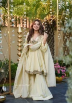 Real Mirror Work Jari Silk Sharara Suit Ready to Wear Premium Set - Image 10